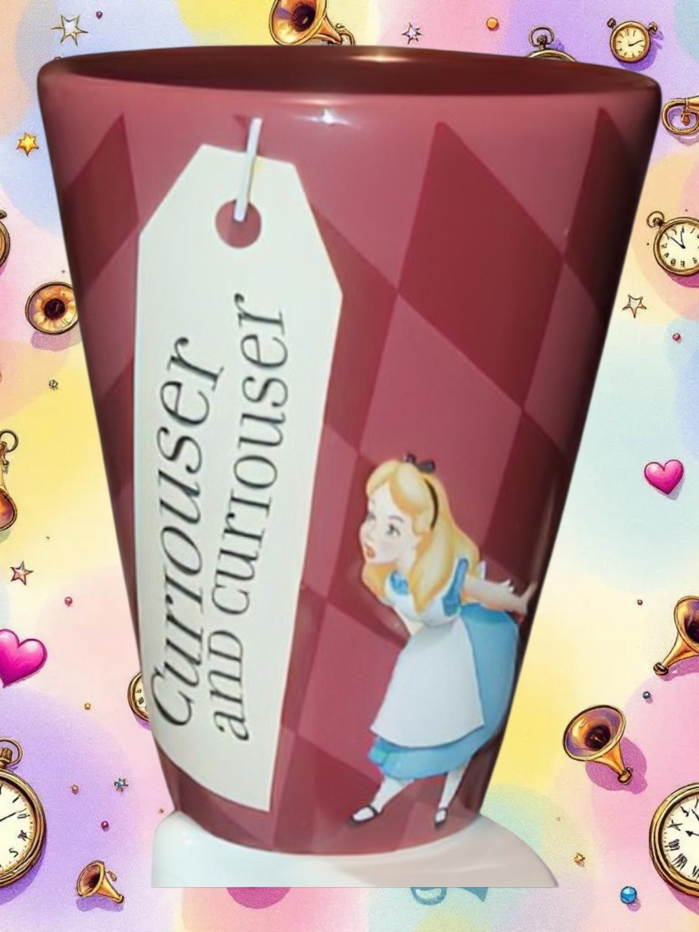 Alice in Wonderland Pink Ceramic Shot Glass